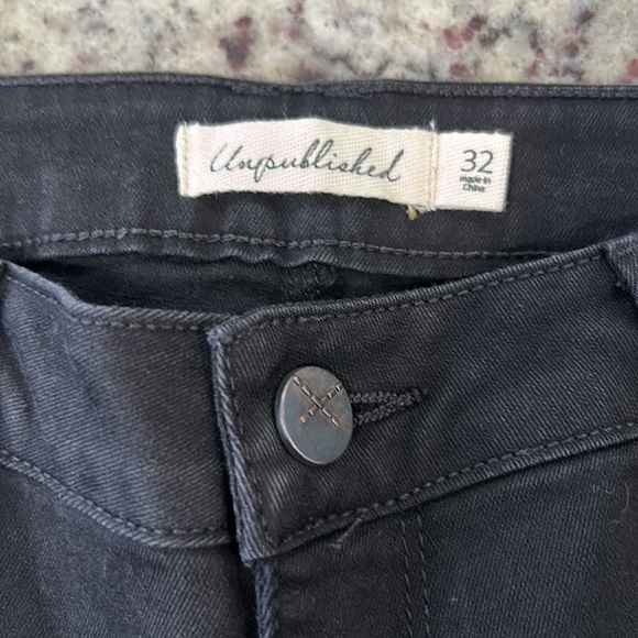 UNPUBLISHED Black High Rise Ankle Distressed Skinny Jeans - Picture 4 of 6